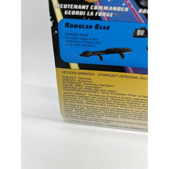 Star Trek Next Generation ROMULAN Action Figure Playmates TNG - NEW - Picture 9 of 10